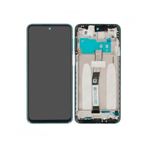 Écran tactile avec châssis compatible avec Xiaomi Redmi Note 9 Pro 4G – vert tropical