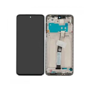 Écran tactile avec châssis compatible avec Xiaomi Redmi Note 9 Pro 4G – blanc