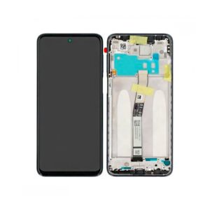 Écran tactile avec châssis compatible avec Xiaomi Redmi Note 9S – blanc
