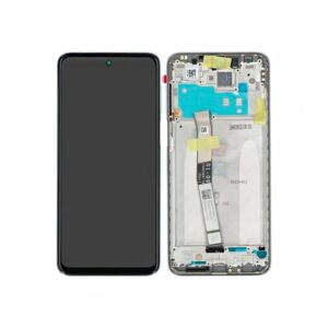 Écran tactile avec châssis compatible avec Xiaomi Redmi Note 9S – gris interstellaire