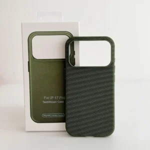 IPHONE 18 PRO / IPHONE 17 PRO COQUE MAGSAFE TISSAGE VERT
