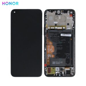 Bloc Écran Complet avec Châssis et Batterie Original Honor 50 Lite 02354FMV Noir Minuit
