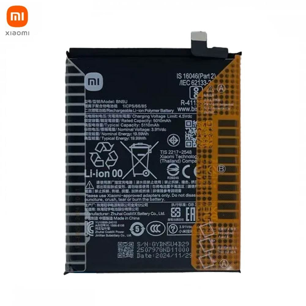 Batterie Originale Xiaomi Redmi Note 14 5G/Poco M7 Pro 5G 1330102000143B BN5U