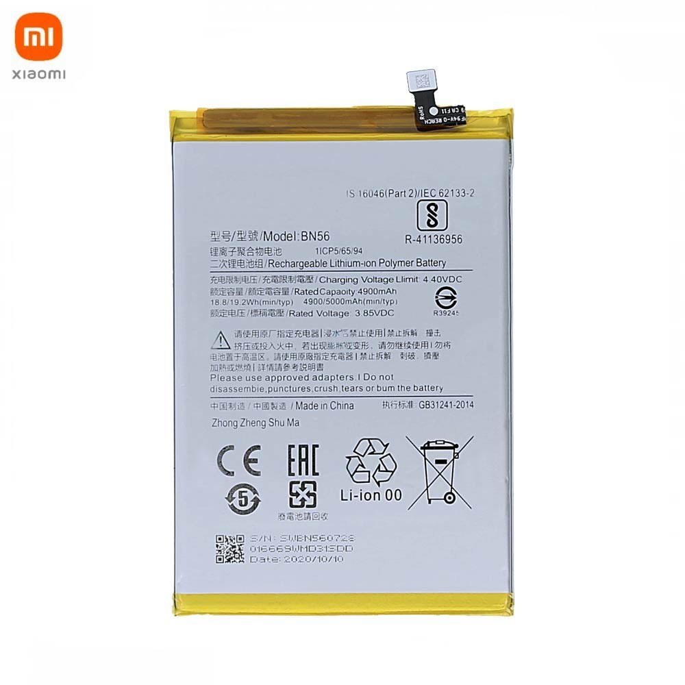 Batterie Originale Xiaomi Redmi 9A/Redmi 9C NFC/Redmi 10A/Redmi A1/Redmi A1+ 1330101000135B 46020000425D 46020000DWLM BN56