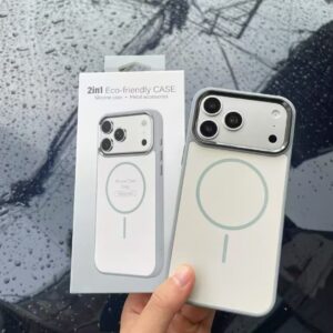 IPHONE 13/14 COQUE MAGSAFE MÉTAL ARGENT